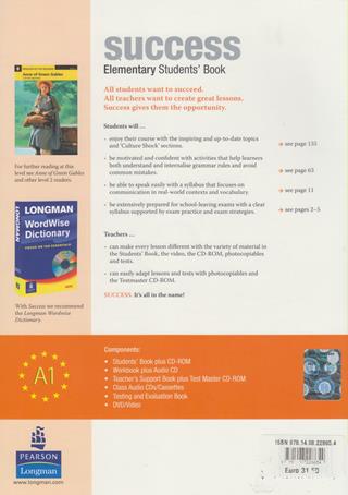 Success. Elementary. Student's book-Workbook. Con CD Audio. Con CD-ROM - Jenny Parsons, Jana Camyns, Bob Hostings - Libro Pearson Longman 2009 | Libraccio.it