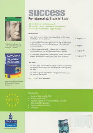 Success. Pre-intermediate. Student's book-Workbook. Per le Scuole superiori. Con CD Audio. Con CD-ROM - Jenny Parsons, Jana Camyns, Bob Hostings - Libro Pearson Longman 2009 | Libraccio.it