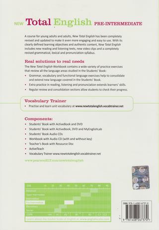 New total english. Pre-intermediate. Workbook-Key. Per le Scuole superiori. Con CD-ROM.  - Libro Pearson Longman 2011 | Libraccio.it