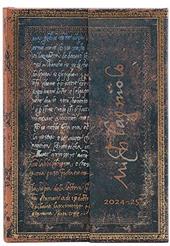 Agenda Paperblanks, 2025 Scritti di Michelangelo, 18 Mesi, orizzontale, Mini, 9,5 x 14 cm