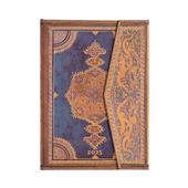 Agenda Paperblanks, 2025 Indaco Safavita, 12 Mesi, orizzontale, Midi, 12,5 x 18 cm