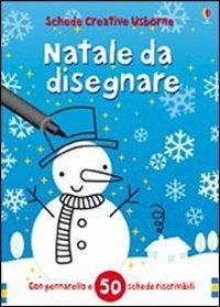 Natale da disegnare. Ediz. illustrata. Con gadget - Fiona Watt, Non Figg - Libro Usborne 2010, Schede creative | Libraccio.it