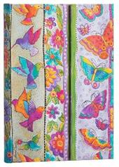 Taccuino Paperblanks, Creazioni Giocose, Farfalle e Colibr&#236;, Midi, A pagine bianche - 13 x 18 cm