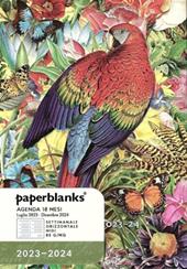 Agenda Paperblanks 2023-2024, 18 mesi, Midi, Orizzontale, Fotomontaggi della Natura, Giardino Tropicale - 13 x 18 cm