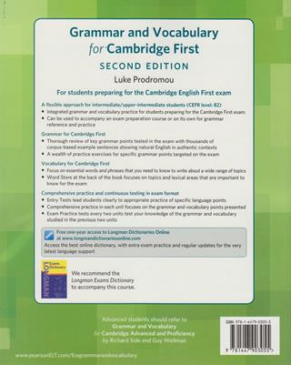 Grammar & vocabulary for Cambridge first. Student's book. No key. Per le Scuole superiori.  - Libro Pearson Longman 2012 | Libraccio.it