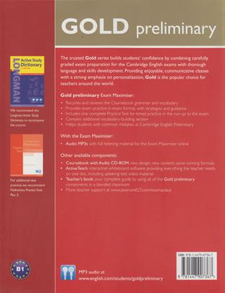Gold preliminary exam maximiser with key.  - Libro Pearson Longman 2013 | Libraccio.it