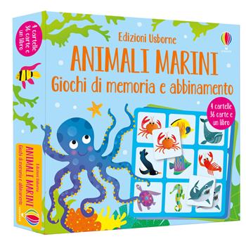Animali marini. Ediz. a colori. Con 4 cartelle. Con libro illustrato - Kate Nolan - Libro Usborne 2020, Giochi di memoria e abbinamento | Libraccio.it