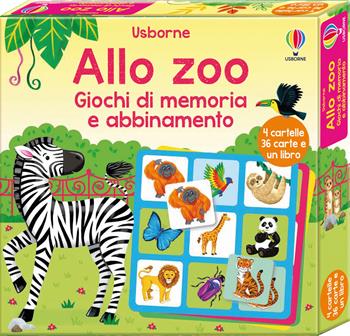 Allo zoo. Ediz. illustrata. Con 4 cartelle. Con libro illustrato - Kate Nolan - Libro Usborne 2024, Giochi di memoria e abbinamento | Libraccio.it