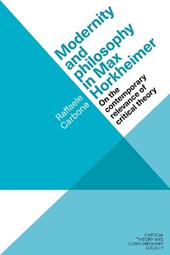 Modernity and philosophy in Max Horkheimer
