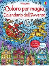 Calendario dell'Avvento. Coloro per magia. Con pennellino