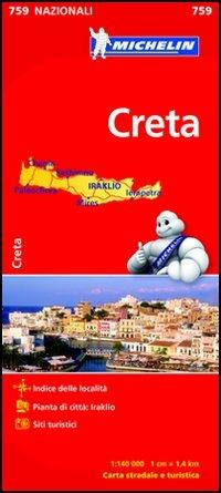 Creta 1:140.000  - Libro Michelin Italiana 2015, Carte nazionali | Libraccio.it