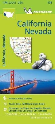 California-Nevada 1:1.267.200. Ediz. inglese  - Libro Michelin Éditions 2016, Carte zoom | Libraccio.it