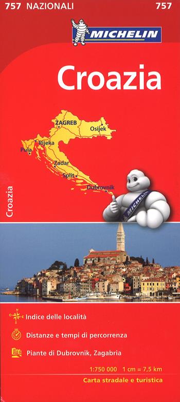 Croazia 1:750.000  - Libro Michelin Éditions 2017, Carte nazionali | Libraccio.it