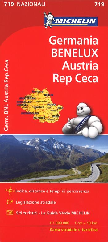 Germania, Benelux, Austria, Repubblica Ceca 1:1.000.000  - Libro Michelin Italiana 2017, Carte nazionali | Libraccio.it