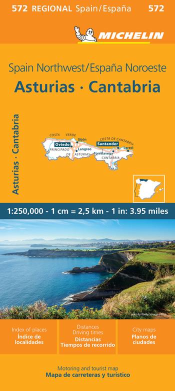 Asturias, Cantabria 1:250.000. Ediz. bilingue  - Libro Michelin Éditions 2024, Carte regionali | Libraccio.it