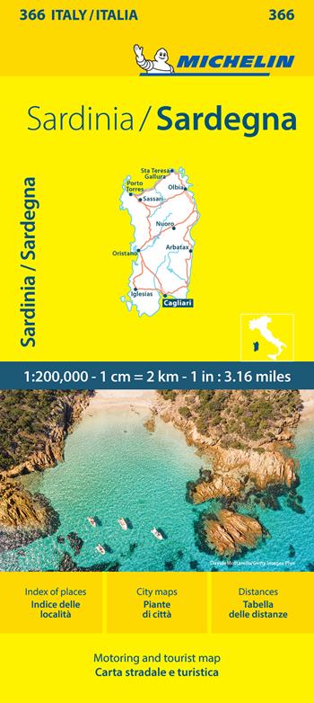 Sardegna-Sardinia 1:200.000. Ediz. bilingue  - Libro Michelin Éditions 2024, Carte locali | Libraccio.it