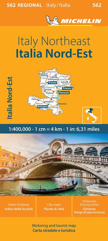 Italia Nord-Est 1:400.000. Ediz. bilingue  - Libro Michelin Éditions 2024, Carte regionali | Libraccio.it
