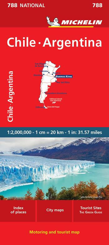 Chile-Argentina 1:2.000.000  - Libro Michelin Éditions 2024, Carte nazionali | Libraccio.it