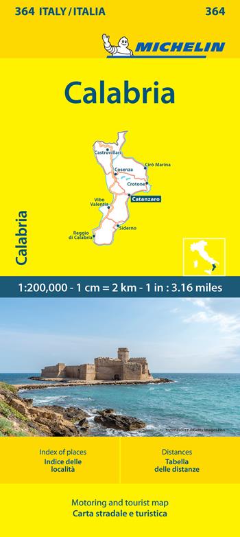 Calabria 1:200.000  - Libro Michelin Éditions 2026, Carte locali | Libraccio.it