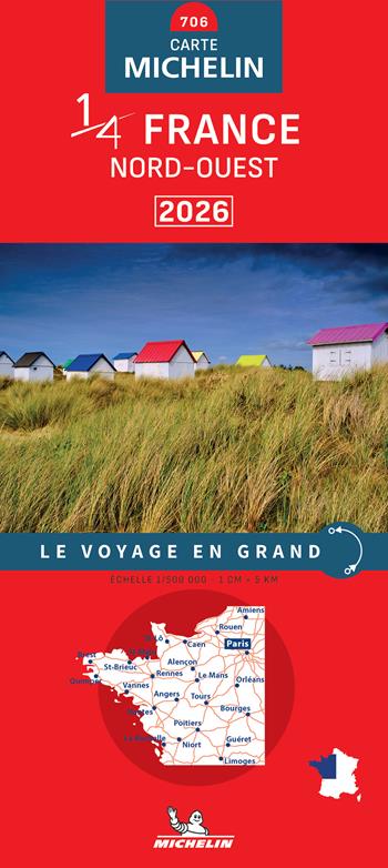 France Nord-Ouest 1:500.000  - Libro Michelin Éditions 2025, Carte nazionali | Libraccio.it