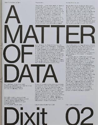 A Matter of Data  - Libro Editions Cosa mentale | Libraccio.it