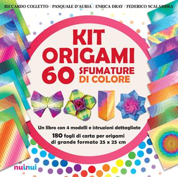 Kit origami. 60 sfumature di colore. Ediz. a colori. Con Materiale a stampa miscellaneo - Riccardo Colletto, Pasquale D'Auria, Enrica Dray - Libro Nuinui 2018 | Libraccio.it