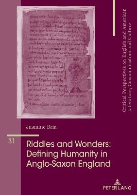 Riddles and Wonders: Defining Humanity in Anglo-Saxon England - Jasmine Bria - Libro Peter Lang AG, Internationaler Verlag der Wissenschaften, Critical Perspectives on English and American Literature, Communication and Culture | Libraccio.it