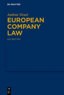 European Company Law - Andrea Vicari - Libro De Gruyter, De Gruyter Studium | Libraccio.it