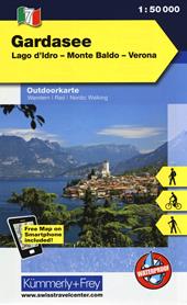 Lago di Garda, lago d'Idro, Monte Baldo, Verona 1:50.000. Carta escursionistica