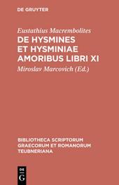 De Hysmines Et Hysminiae Amor CB
