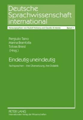 Eindeutig Uneindeutig  - Libro Peter Lang AG, Deutsche Sprachwissenschaft International | Libraccio.it