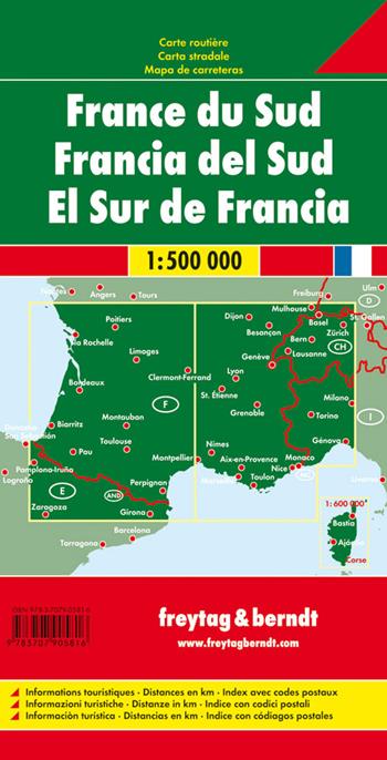 Francia sud 1.500.000  - Libro Freytag & Berndt 2015, Auto karte | Libraccio.it