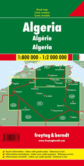 Algeria 1.800.000-1:2.000.000  - Libro Freytag & Berndt 2010, Auto karte | Libraccio.it