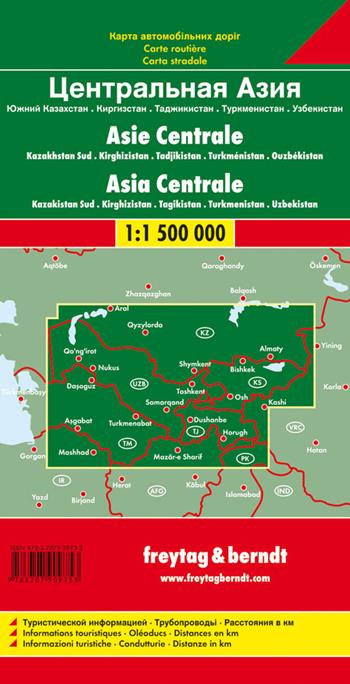 Asia centrale 1:1.500.000  - Libro Freytag & Berndt 2011, Auto karte | Libraccio.it