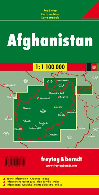 Afghanistan 1:1.100.000  - Libro Freytag & Berndt 2011, Auto karte | Libraccio.it