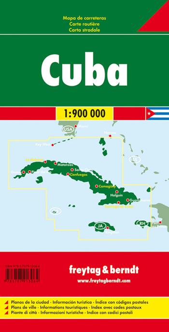 Cuba 1:900.000  - Libro Freytag & Berndt 2016, Auto karte | Libraccio.it