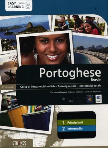 Portoghese Brasile. Vol. 1-2. Corso interattivo per principianti-Corso interattivo intermedio. DVD-ROM  - Libro Strokes International 2010, Easy learning | Libraccio.it