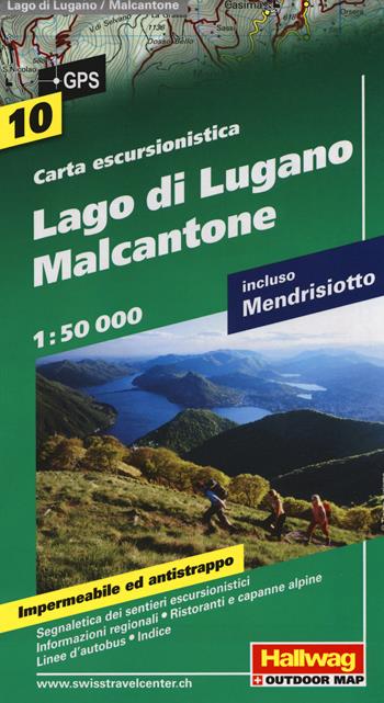Lago di Lugano, Malcantone 1:50.000. Carta escursionistica  - Libro Hallwag 2018, Carte escursionistiche Svizzere | Libraccio.it