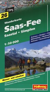 Saas-Fee 1:50.000. Carta escursionistica