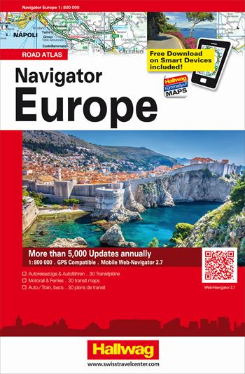 Navigator Europe 1:800.000. per download  - Libro Hallwag 2018, Atlanti stradali d'Europa | Libraccio.it