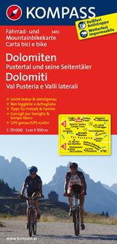 Carta cicloturistica n. 3413. Val Pusteria, Dolomiti di Sesto 1:70.000