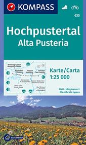Carta escursionistica n. 635. Alta Pusteria-Hochpustertal 1:25.000. Ediz. bilingue