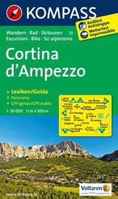 Carta escursionistica n. 55. Cortina d'Ampezzo. Adatto a GPS. Digital map. DVD-ROM