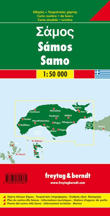 Samos 1:50.000  - Libro Freytag & Berndt 2009, Auto karte | Libraccio.it
