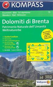 Carta escursionistica n. 73. Trentino, Veneto. Gruppo di Brenta 1:50.000