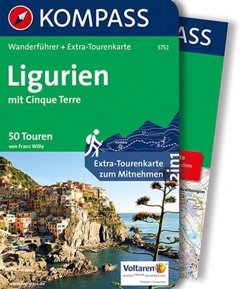 Guida escursionistica n. 5752. Ligurien mit Cinque Terre. Con carta - Franz Wille - Libro Kompass 2017 | Libraccio.it