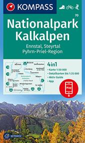 Carta escursionistica n. 70. Nationalpark Kalkalpen, Ennstal, Steyrtal, Pyhrn-Priel-Region 1:50.000