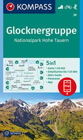 Carta escursionistica n. 39. Glocknergruppe, Nationalpark Hohe Tauern 1:50.000