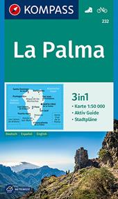 Carta escursionistica n. 232. La Palma 1:50.000. Ediz. tedesca, spagnola e inglese