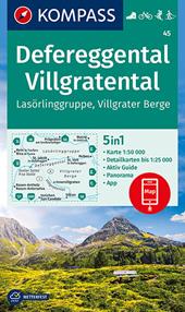 Carta escursionistica n. 45. Defereggental, Villgratental, Lasörlinggruppe, Villgrater Berge 1:50.000